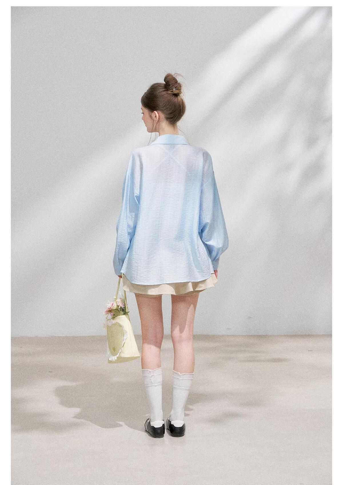ICH MODE "Spring Light Leisure" Lyocell Sun Protection Long Sleeve Shirt Women Lazy Style Thin Jacket White M 25