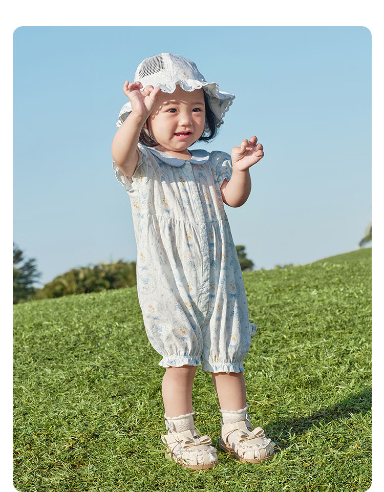 Balabala【balaOne】Baby Romper Infant Jumpsuit Girls 2026 Delicate Sweet Cute 9