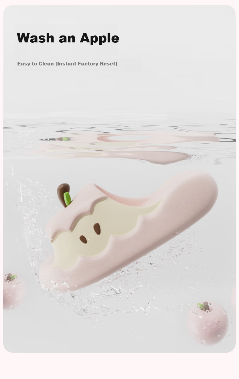 Chedoir Mandarin Duck Apple Women's Summer Cute Cartoon Home Non-Slip Shower Couple Slippers Outdoor Sandals 7