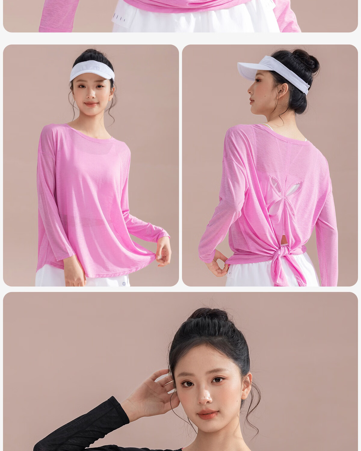 361° Bamboo Slub Yarn Loose Lightweight Hollow Out Back Sports Top Women Outdoor Versatile Yoga Cover Breathable Fitness Long Sleeve 18