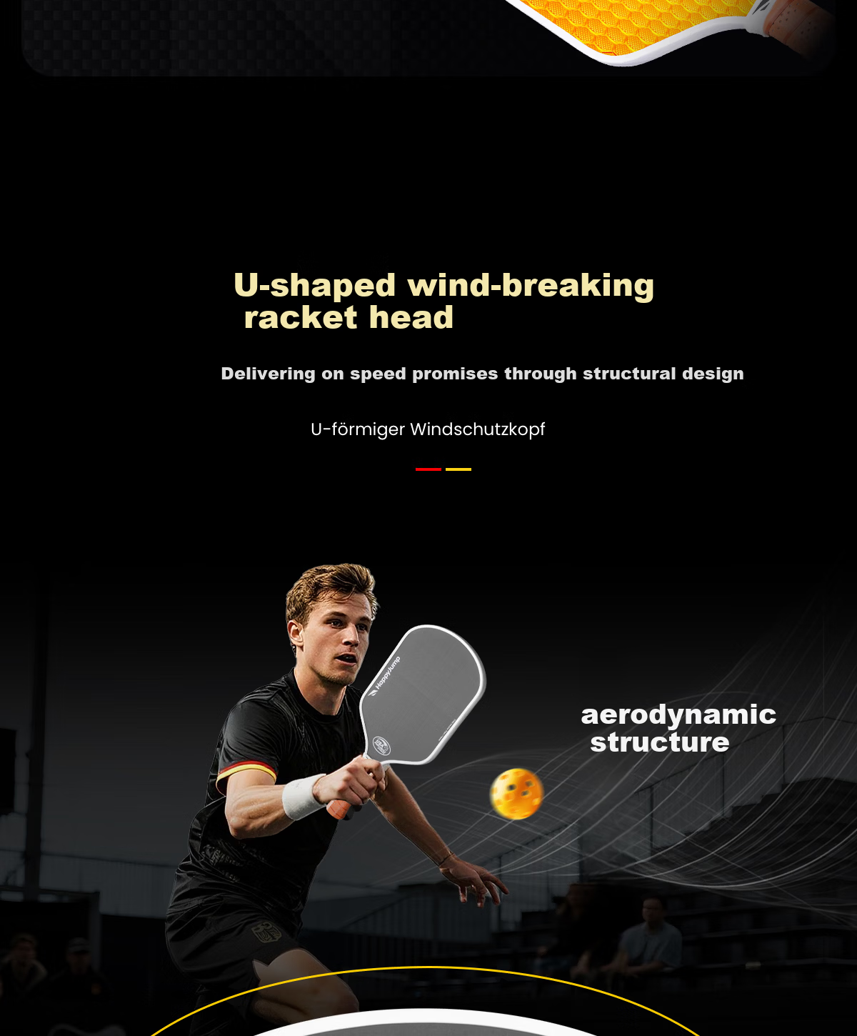 HiJump (Germany) Pickleball Paddle T700 High-End Carbon Fiber Offensive and Defensive Matte Professional Tournament Single Paddle Set 6