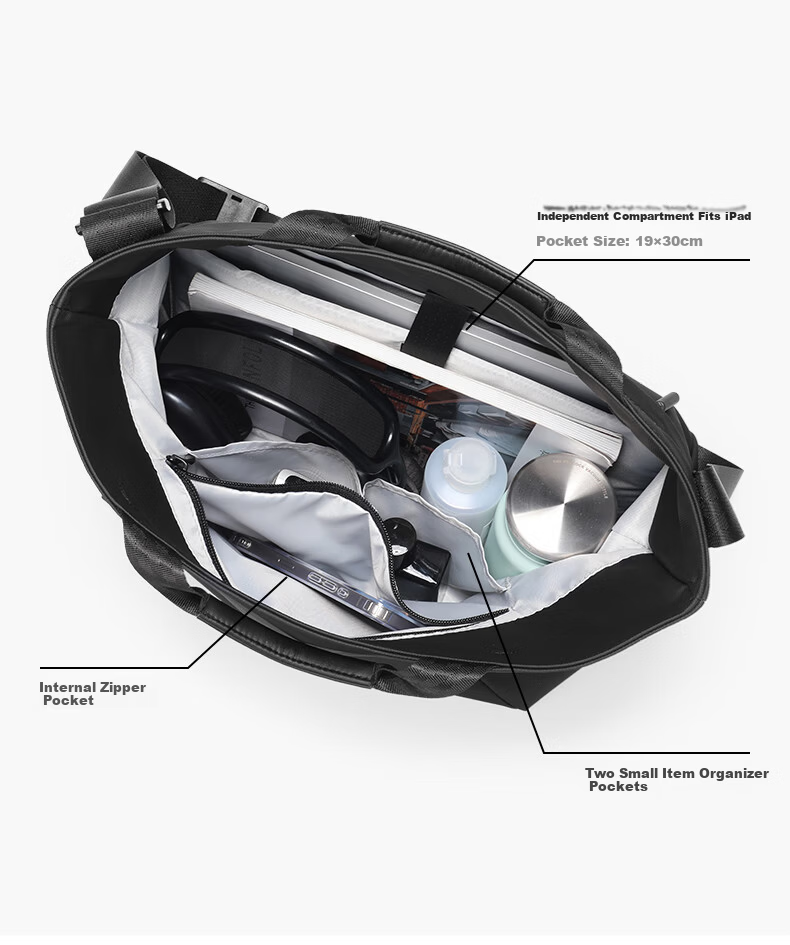 MARK RYDEN Men's Large Capacity Shoulder Tote Bag Magnetic Closure Crossbody Travel Commuter Handbag MR255 4
