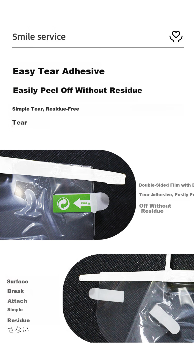 Aokyun Transparent Mask Food-Grade Material Double-Sided Anti-Fog Non-Tight Ear Commercial Kitchen Oil-Resistant Chef Restaurant Cafeteria Smile Anti-Splash Saliva Hygiene 10-Pack Individually Wrapped 8