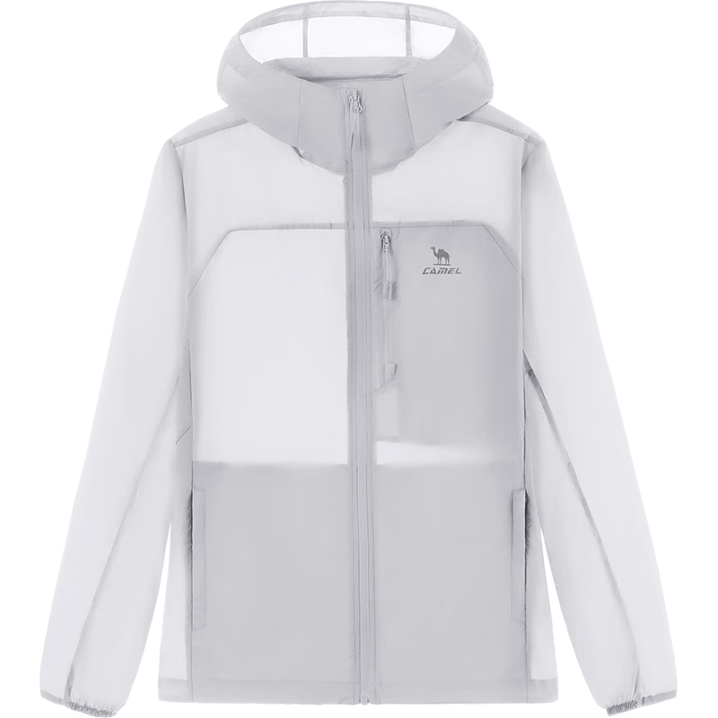 CAMEL [Xueshan Shell] Summer Sun Protection Clothing for Men And Women, Outdoor Sports Wear, Ice-Cool Loose Hooded New Lightweight Jacket