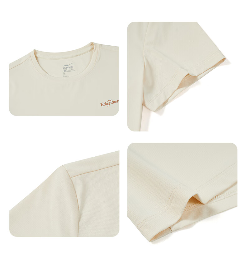 Erke Women's Crew Neck Short Sleeve Knit Shirt Summer Ice-Feel Functional T-Shirt Sports Running Casual Base Layer Top 15