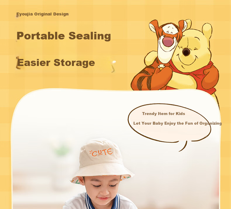 Eyoujia Food-Grade Storage Bag Baby Clothes Storage Handheld Sealed Thickened Kindergarten Fruit Snack Bag 6