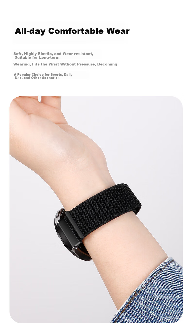 Binghong Quick-Release Press Button Watch Strap Compatible with Huawei GT6, Watch 5, Ultimate 2, GT5, GT6 Pro, GT5 Pro, GT4, GT3, 22mm Woven Band for Men and Women 8