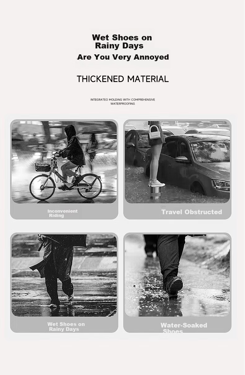 BWNK Disposable Waterproof Rain Shoe Covers Non-Slip Thickened Plastic Unisex Long Plastic Shoe Covers [20 Pieces] Transparent Rain Shoe Covers 3