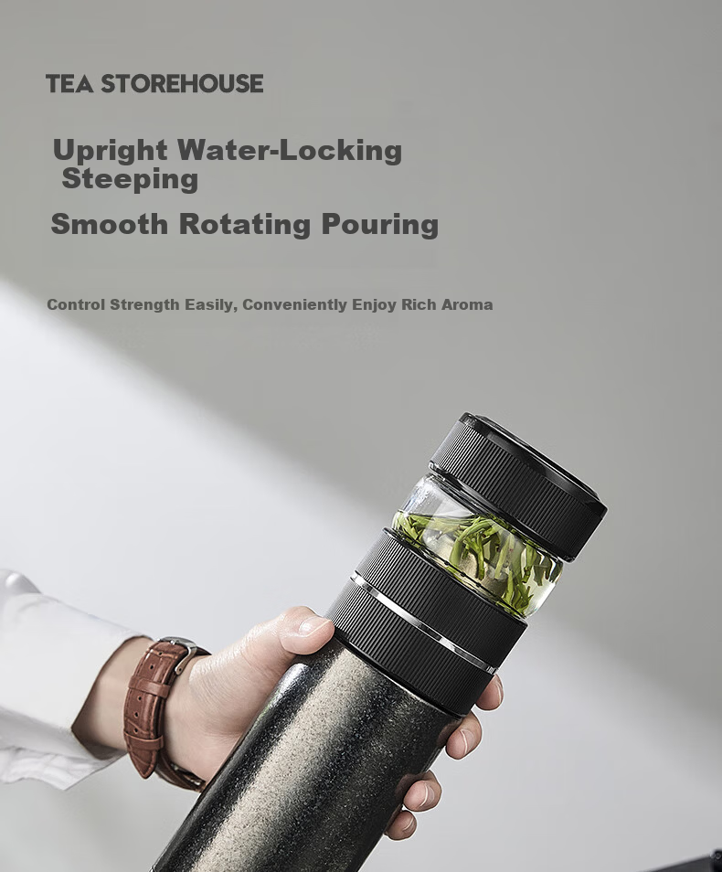 IMOGY Pure Titanium Insulated Mug Business Office High-End Women's Day Gift Large Capacity Portable Tea Separation Brewing Cup 4