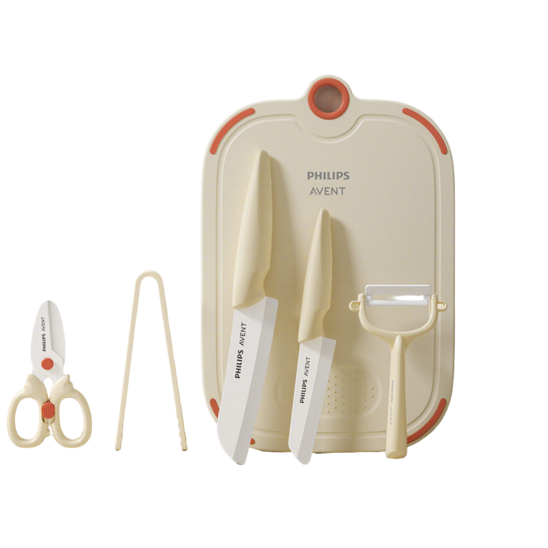 AVENT Philips Baby Ceramic Portable Food Container Set for Meat and Vegetables [5-Piece Set] Children's Lunch Box