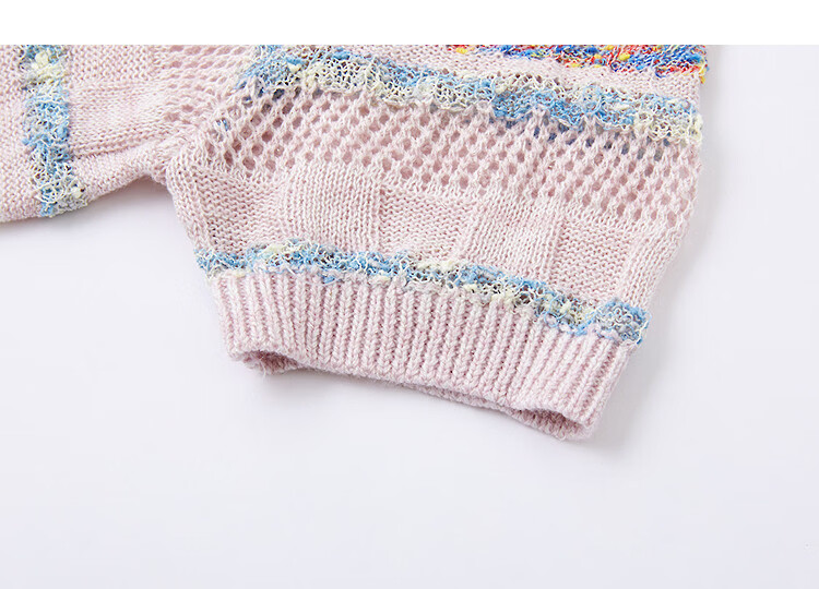 Demana【Mulberry Silk and Wool Blend】Spring Vintage Colorblock Striped Slim Fit Petite Women's Knit Sweater 14