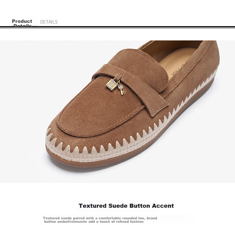 Le Saunda 26 Spring Summer New Retro Casual Versatile Commuter Loafers Fisherman Shoes Women 6T15301 Silk Mist Brown CMS 37 4