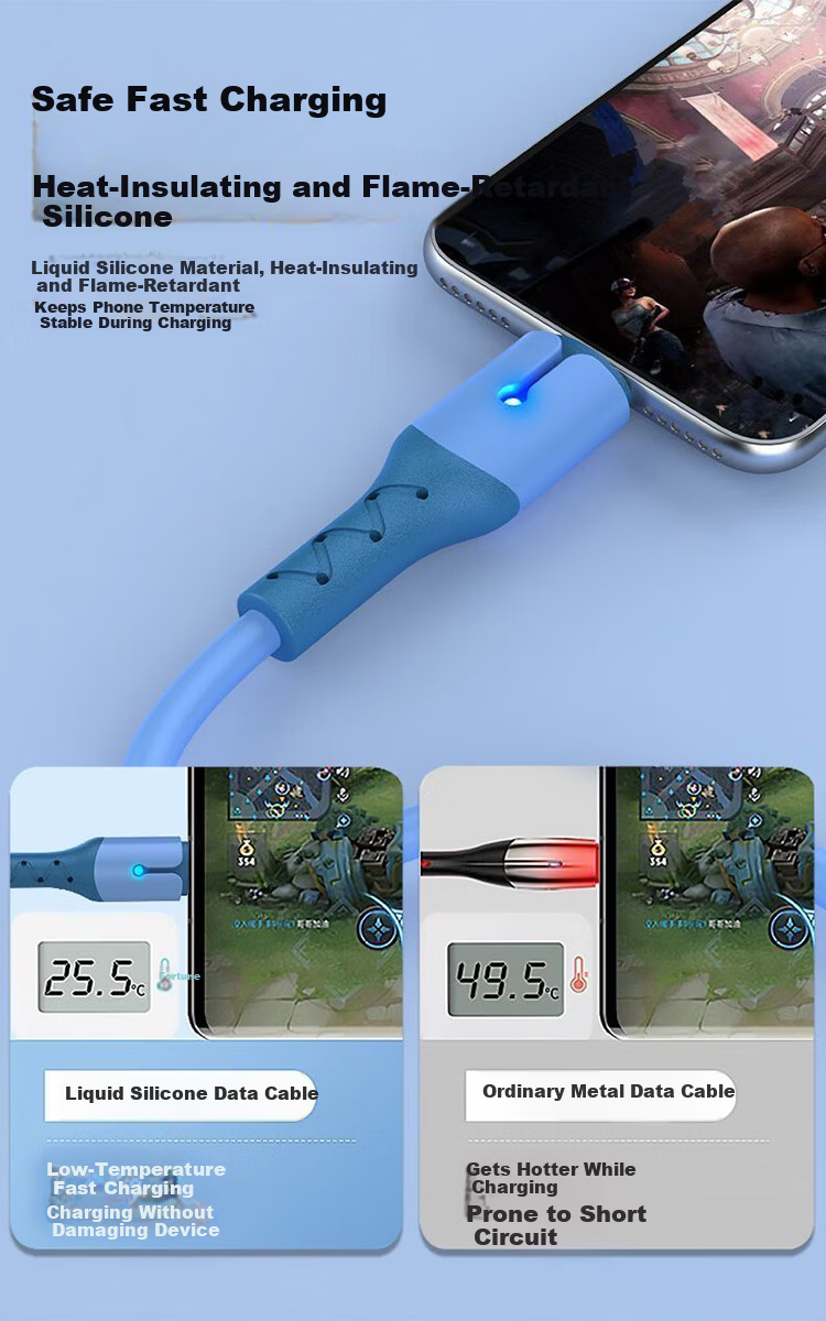 AMKE Apple Fast Charging Data Cable Car Charger Cable Compatible with iPhone 11/13/12 Pro Max/14 iPhone iPad Tablet Apple USB-Lightning Cable 6