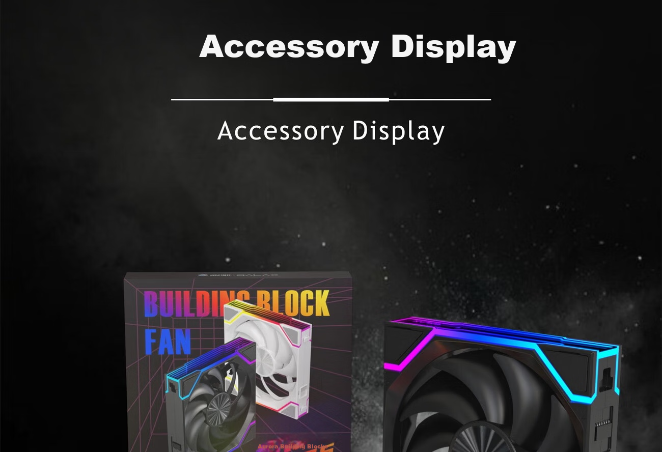 GALAX Aurora Block A125 12CM Case Fan Single Black Forward Direction (True Block Fan/ARGB/PWM/High Air Pressure/High Airflow) 9