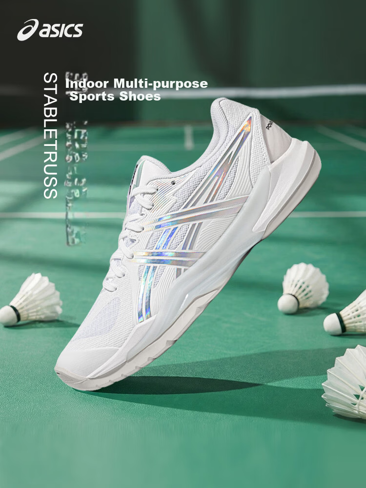 ASICS Powerbreak FF 1073A090-100 Men's Badminton Shoes Cushioning Durable Aurora 40.5 2