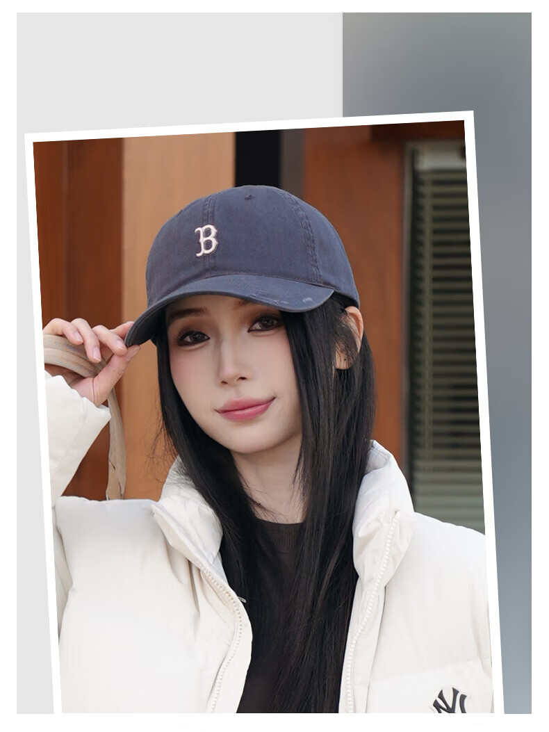 MLB Soft Top Baseball Cap Unisex Zhang Ruonan Style 38 Goddess Festival Gift 3ACPB076N-50BKS-F 8