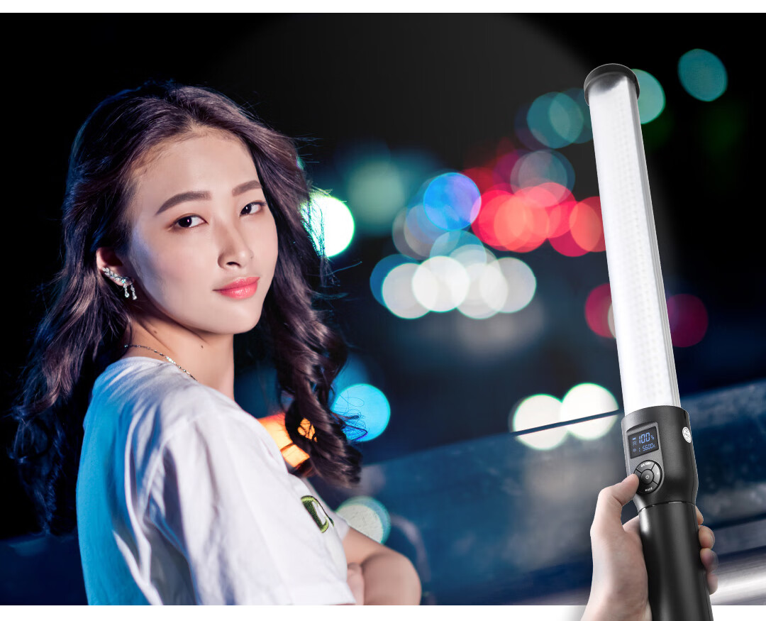 Godox LC500 Fill Light, RGB Fill Light, Ice Light, Portable Shooting Light for Portraits And Video, Multicolor Portrait Light Painting Stick Light 3