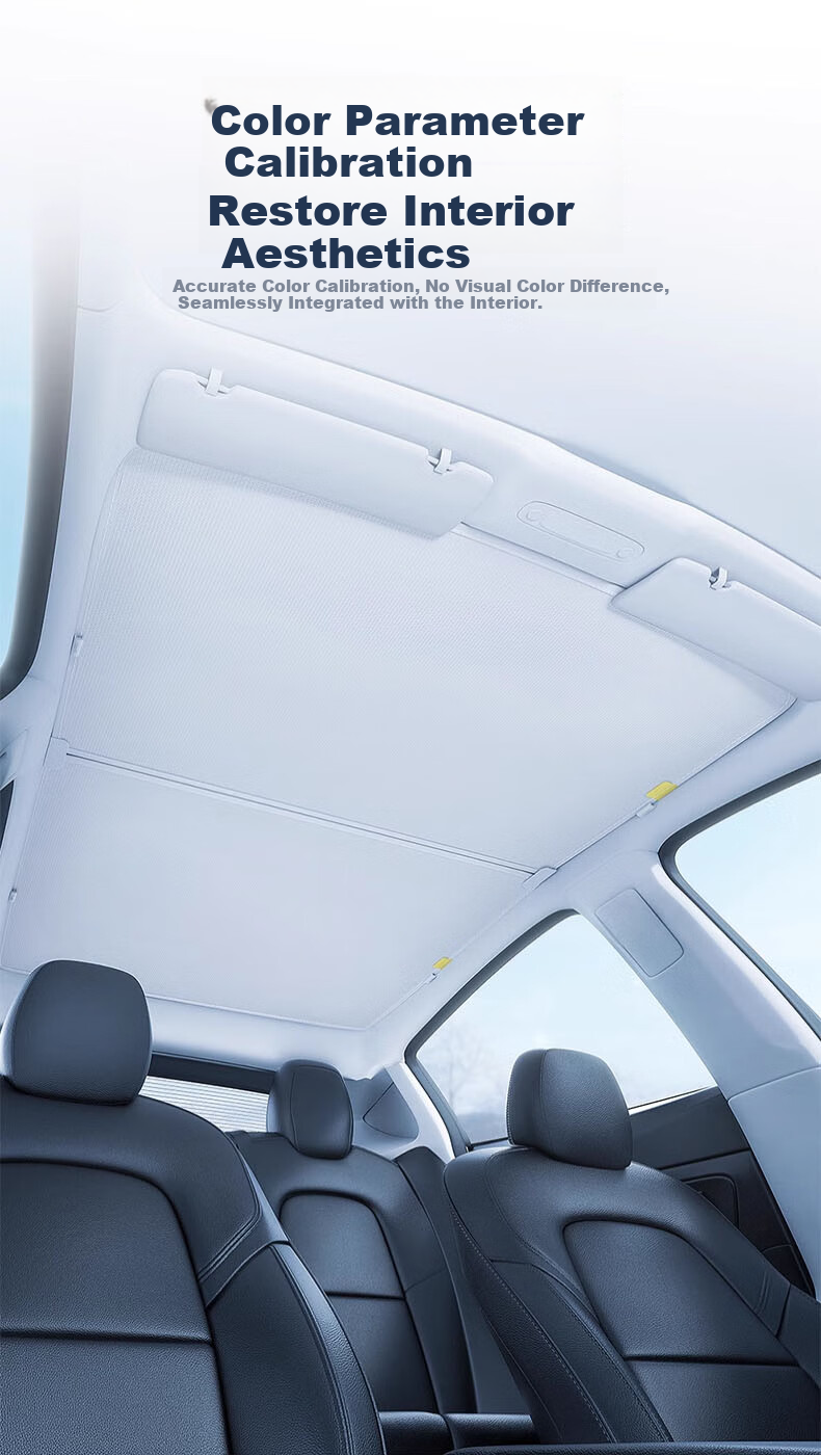 AUTOWOEL Tesla Model Y3 Sunroof Sunshade Curtain Upgraded Version Double-Layer Magnetic Sunshade Heat Insulation Original 9