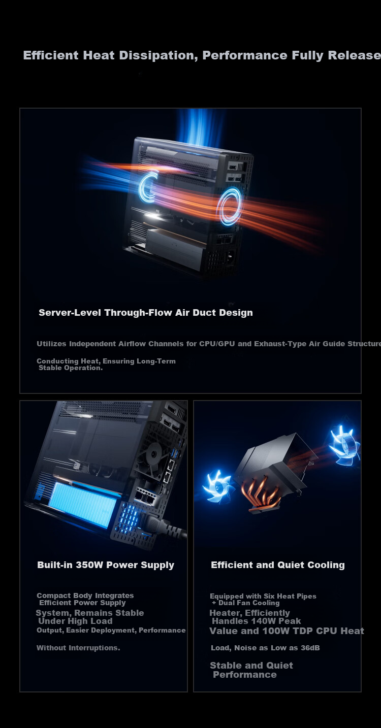 Mingfan MS-02U-285HX New Core Ultra 9-285HX Mini PC Gaming Office Design Mini Desktop AI High-Performance Mini Computer 8