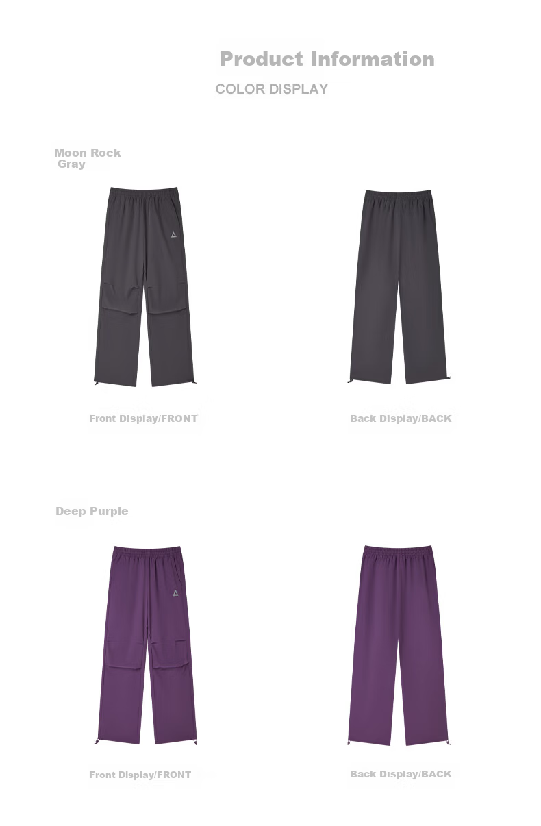 PEAK Summer Men's Water-Repellent Breathable Sports Casual Commuter Pants Sun-Protective Outdoor Paratrooper Pants Women DF361081 45