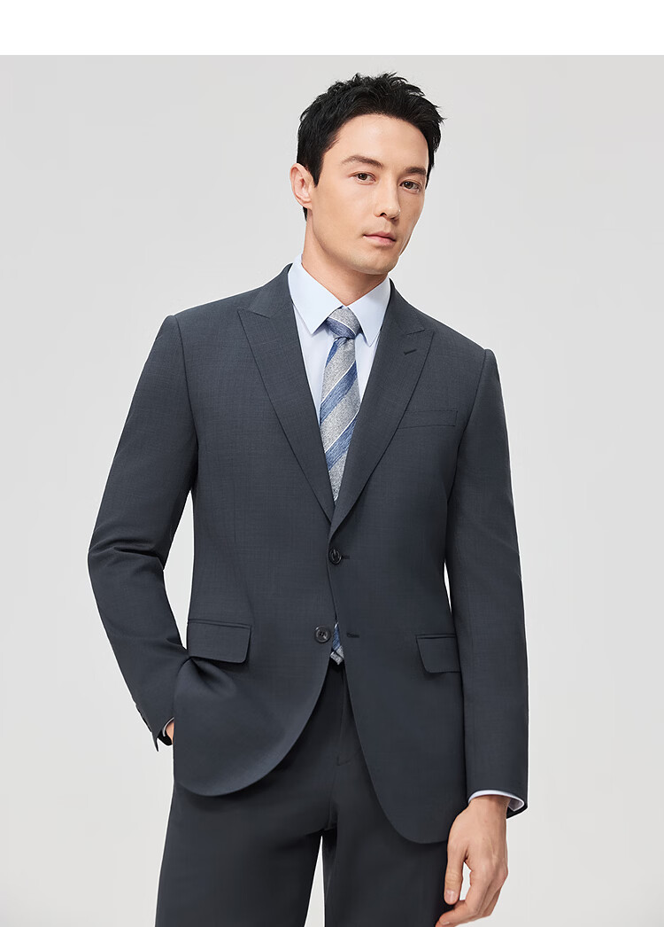 YOUNGOR Men's Spring Summer 2026 Dark Blue Suit Jacket VOTN210239FJY 170/96A 21