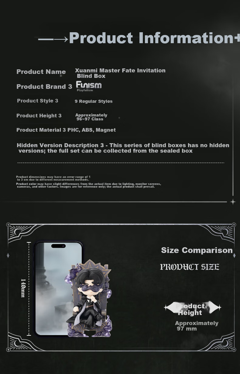 Funism [International Women's Day Gift] Funism The Master of Secrets Fate Invitation Blind Box Klein Figurine Display Stand with Box 5