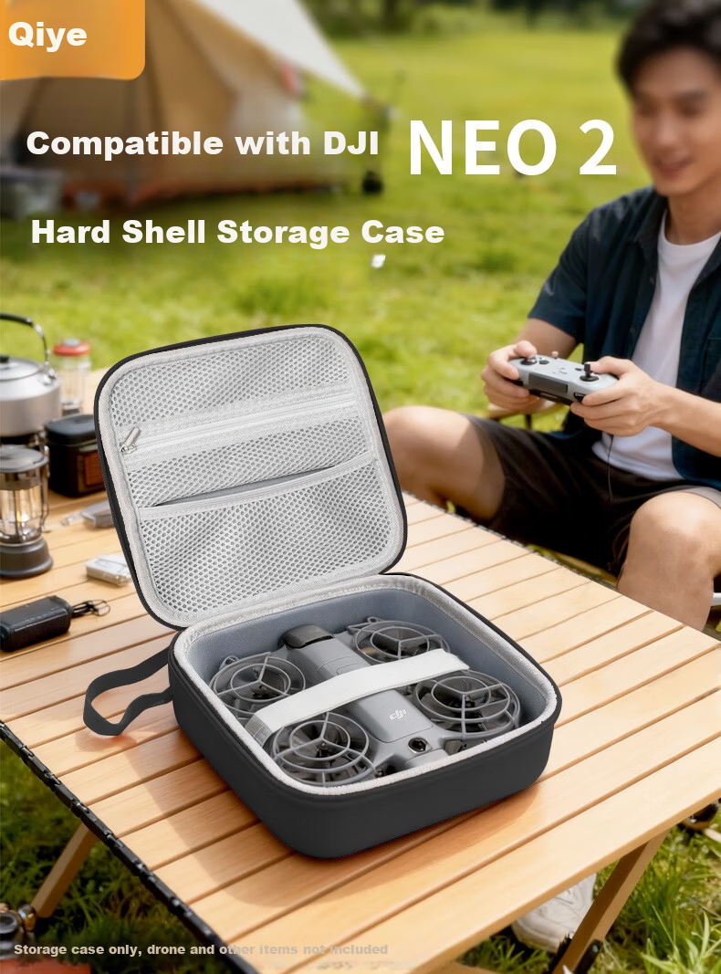 Qiye Hard Shell Storage Bag Handbag for DJI Phantom Neo 2 Drone Accessories Neo 2nd Generation Fly More Kit Transmission Bag Black 1