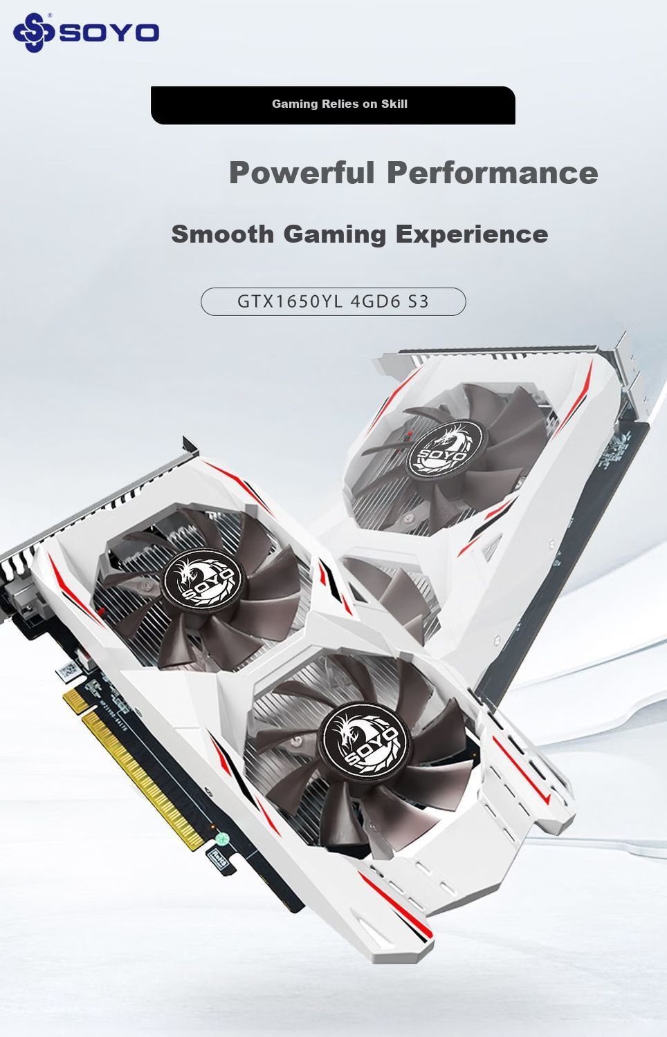 Meijie GTX1650 Yanlong 4GB GDDR6 Desktop Graphics Card for Design Rendering Office and Gaming 1