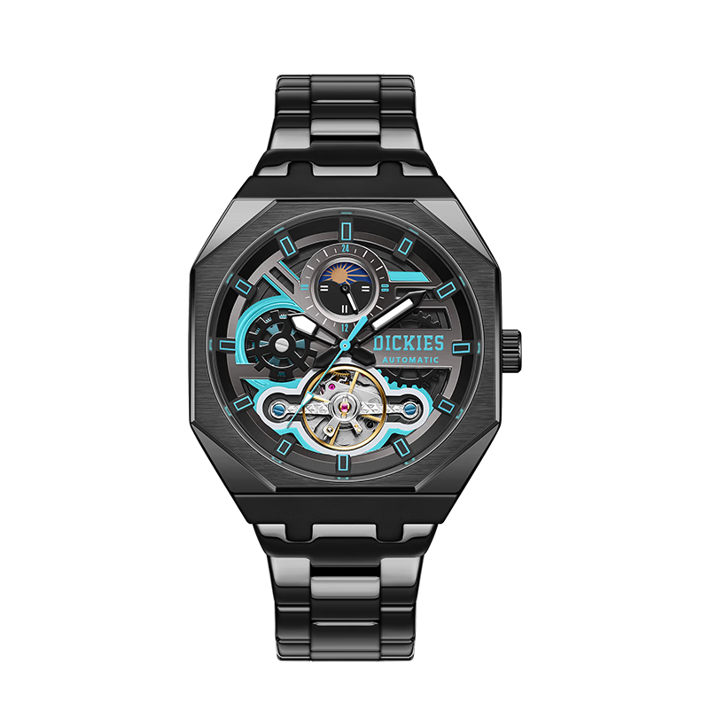Dickies Mechanical Watch, Student Men's Fully Automatic Skeleton Luminous Watch, Mechanical Gift for Boyfriend, Valentine's Day Present, CL-485