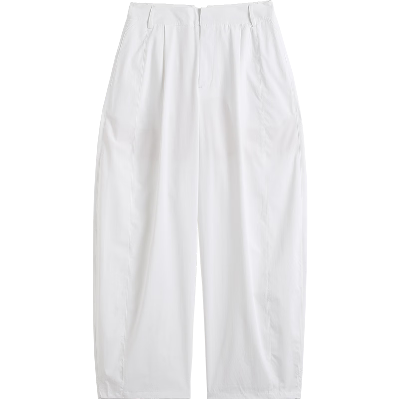 Demana UPF50+ Sun Protection Curved Blade Pants Spring Simple Pleated Loose Slim Casual Pants for Women Premium Feel