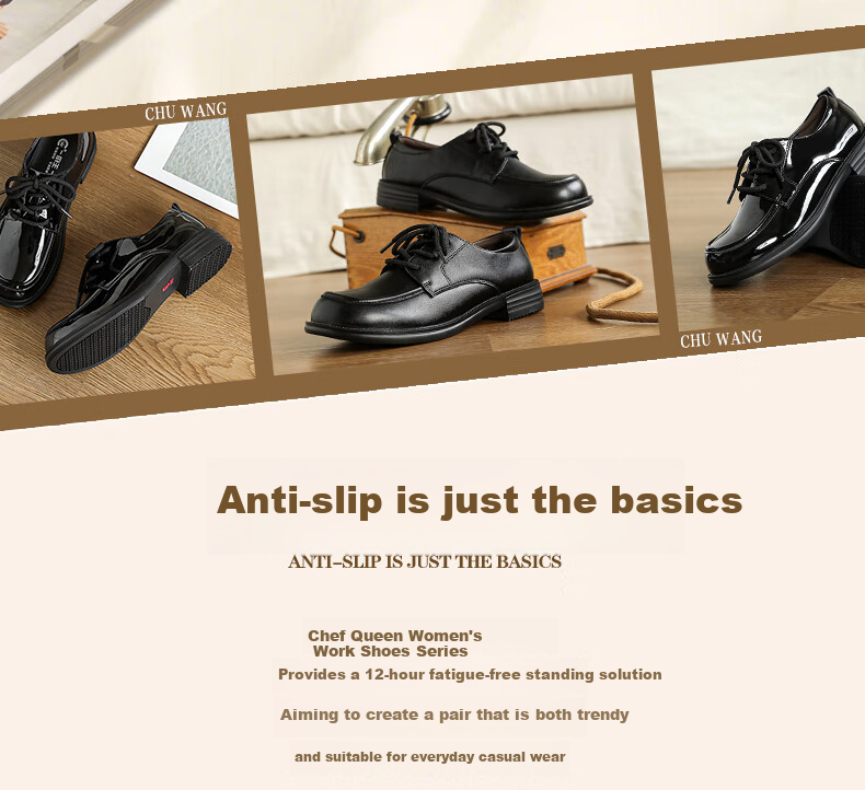 Chef King Women's Loafers Non-slip Commuter Work Shoes Versatile British Style Small Leather Shoes 2025 New Matte Model Size 38 2