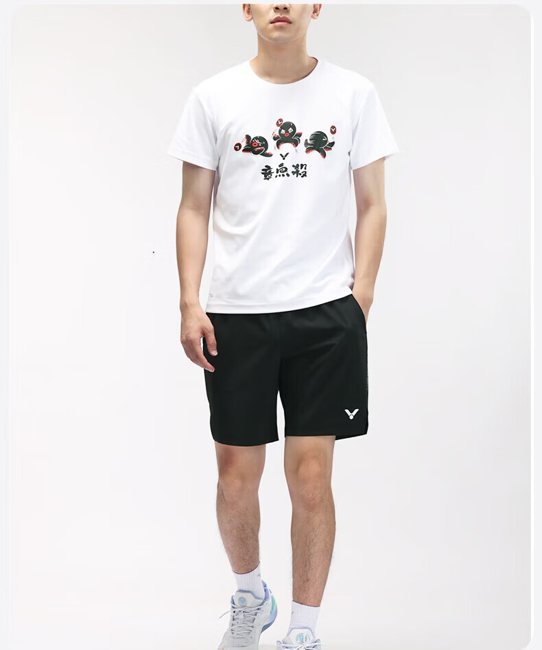VICTOR Victory Badminton Quick-Dry Short Sleeve T-Shirt Sweat-Absorbing Breathable Training Sportswear Unisex White S 3