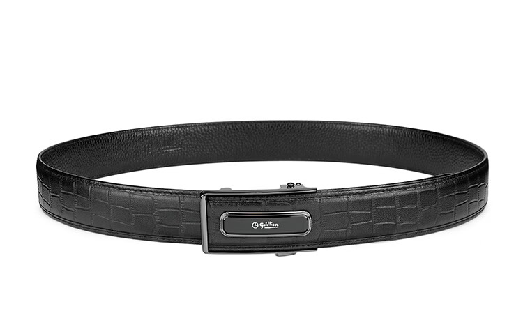 Goldlion Men's Leather Business Belt with Automatic Buckle Gift Box Qixi Valentine's Day Gift 12