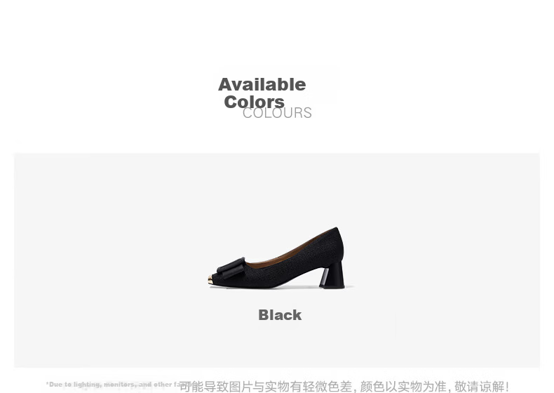 Sasa Su [Workplace Ballet] Spring Summer New High Block Heel Bow Square Toe French Style Women's Flats ZA64107-10 2