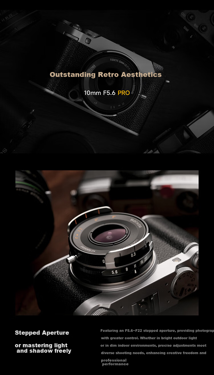 Brightin Star 10mm F5.6 Pro Ultra Wide Angle Pancake Fisheye Lens for Sony E Mount Black 17