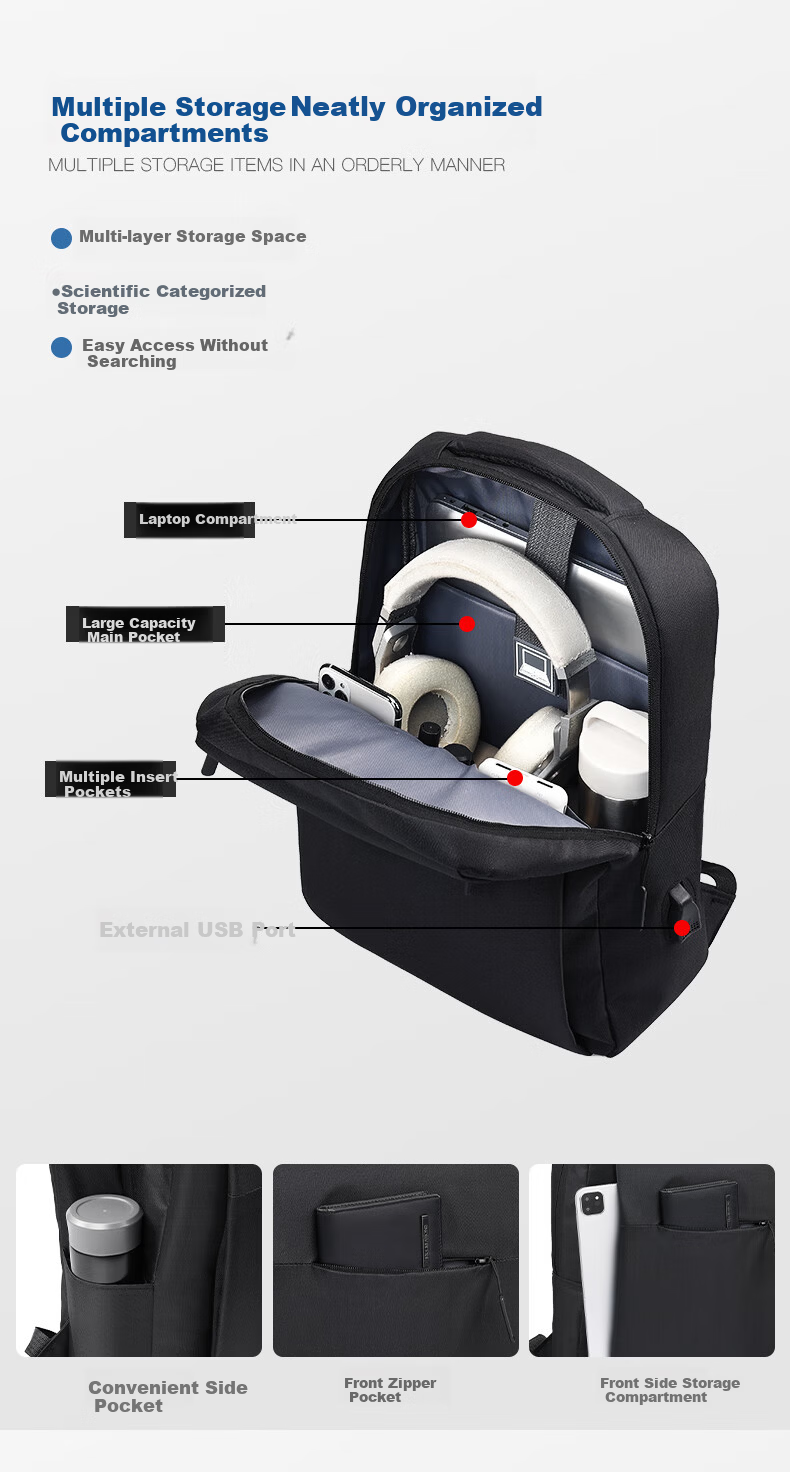 IGear 17-inch Laptop Backpack for Men and Women, Dual-Shoulder Student School Bag, Business Travel Bag, Lenovo Legion R9000P Laptop Bag, Xiaoxin Gaming Laptop Computer Backpack 2