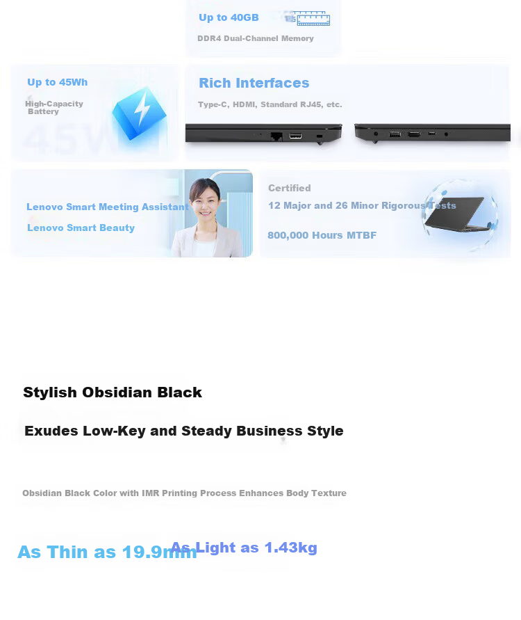 Lenovo Xiaoyang Yue Pro 14-inch Business Laptop i5-13420H 16GB 512GB SSD Windows 11 Standard Edition 2