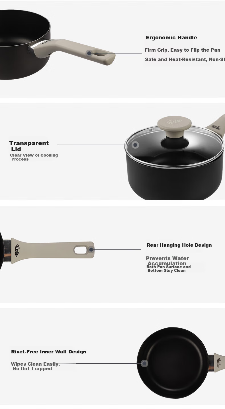 Fissler Easy Kitchen 18cm Non-Stick Milk Pot with Strainer Household Baby Food and Instant Noodle Pot 9