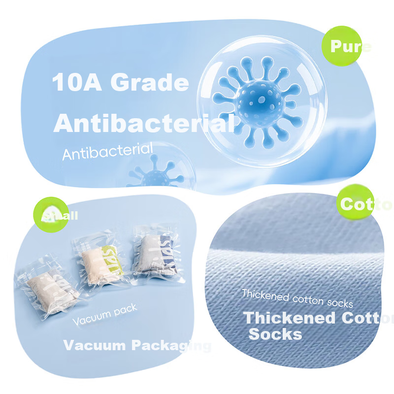 BANANA TRIP Disposable Children's Mid-Calf Socks [10A Antibacterial] Daily Thickened Cotton Socks Vacuum Compressed Mixed Color Individually Packaged