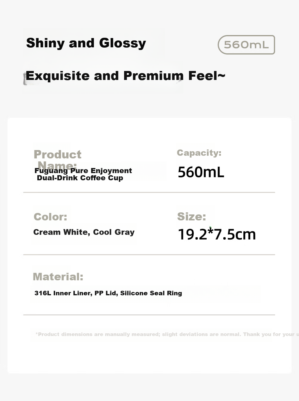Fuguang Insulated Coffee Mug 316L Stainless Steel Water Bottle with Straw High-Quality Student Birthday Gift Cup for Men and Women 17