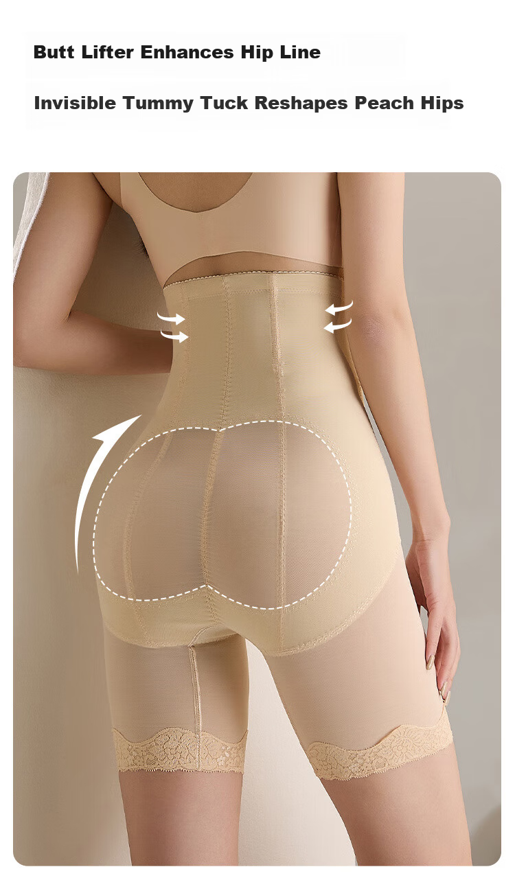 Tingmei High-Waist Zipper Butt-Lifting Tummy Control Postpartum Seamless Strong Shaping Slimming Body Shaping Waist Shaping Panties for Women 5