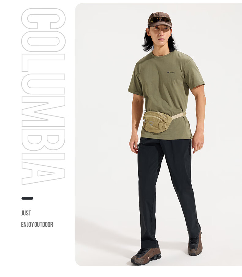 Columbia Men's T-Shirt 26 Spring Summer Outdoor Casual Sports Comfortable Cotton Breathable Short Sleeve AE8963 397 XL 9