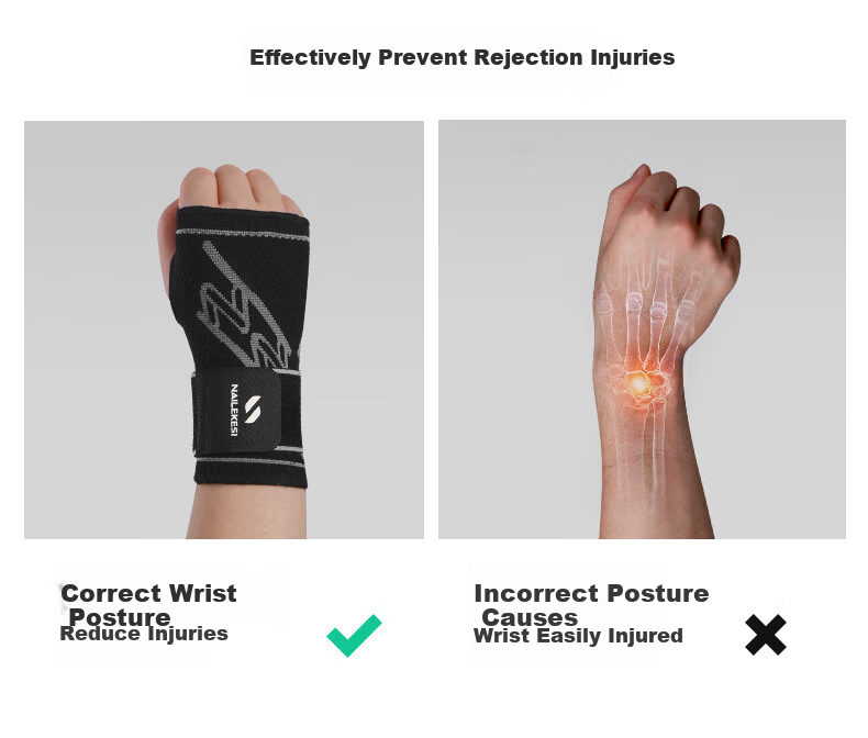 NAILEKESI N Sports Wrist Support Fitness Wrist Joint Sprain Stabilizer Tendon Sheath Feather Tennis Bench Press Volleyball Unisex Protective Gear 4