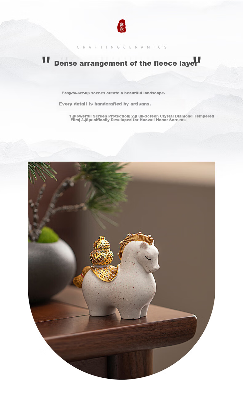 Kongsheng Guochao Prosperity Horse Orange Creative Corporate New Year Gift Premium Souvenir Friend Birthday Gift Year of the Horse Ornament 2