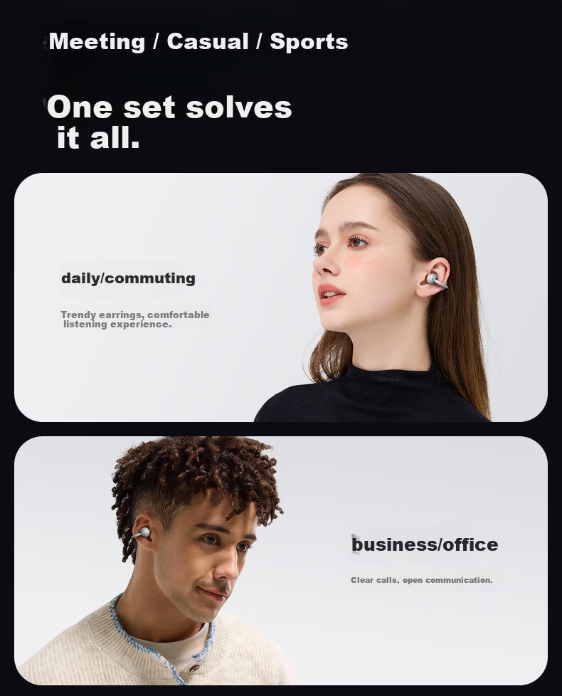 Sibyl EC200 Bluetooth Bone Conduction Ear Clip Wireless Open-Ear Sports Running Headphones 2026 New Model Long Battery Life Noise Cancelling High-Quality Sound Non-In-Ear Ear Hook 21