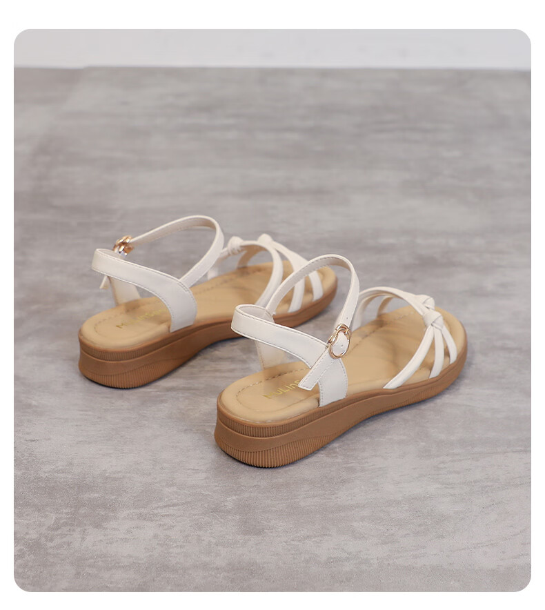 MULINSEN Women's New Commuter Elegant Roman Sandals Breathable Lightweight Summer Sandals Coffee Size 35 16
