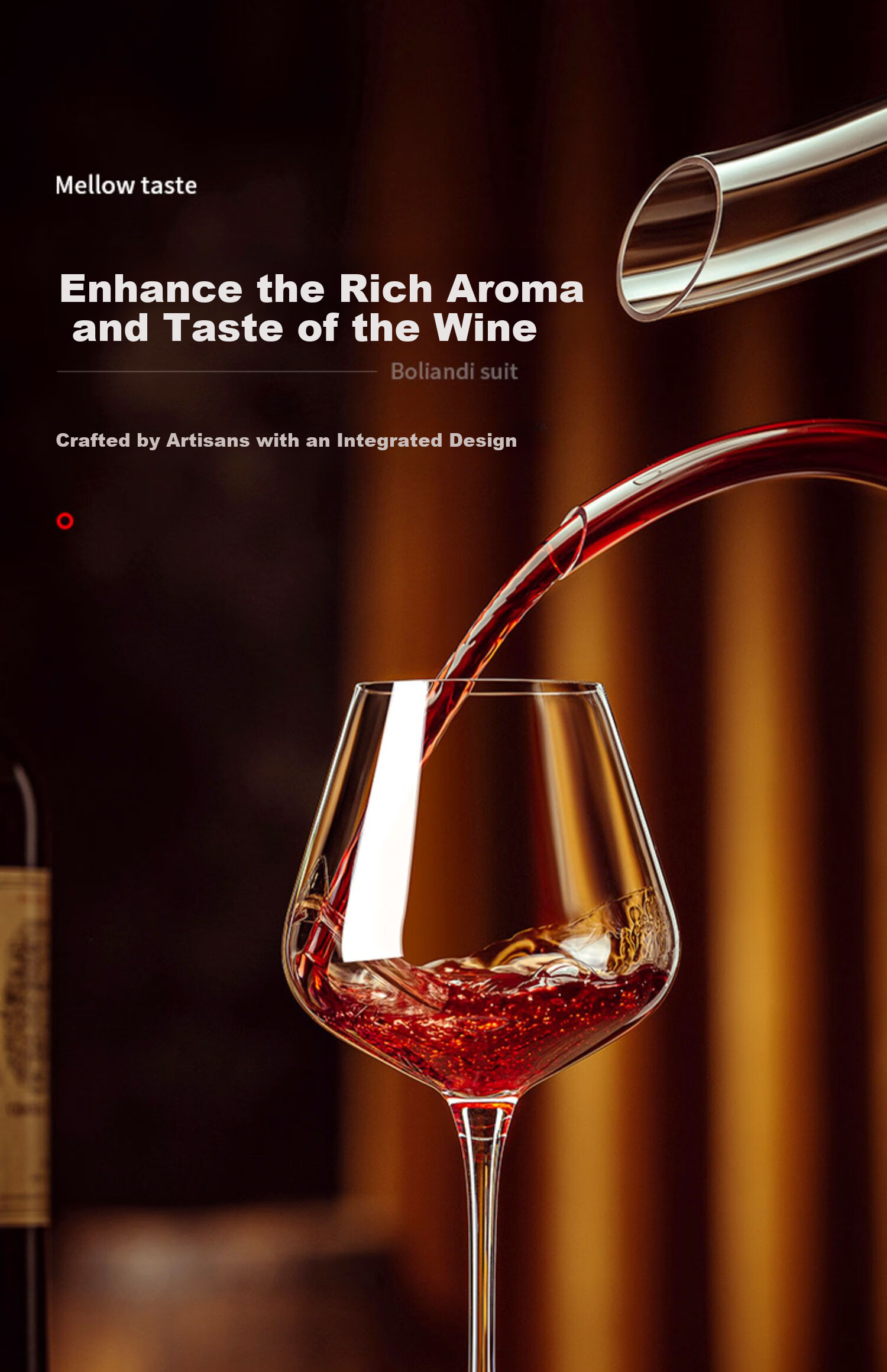 FANKAQI Luxury Crystal Wine Glass Set with Decanter High Stem Red Wine Glasses Gift for Housewarming Birthday Holiday 9