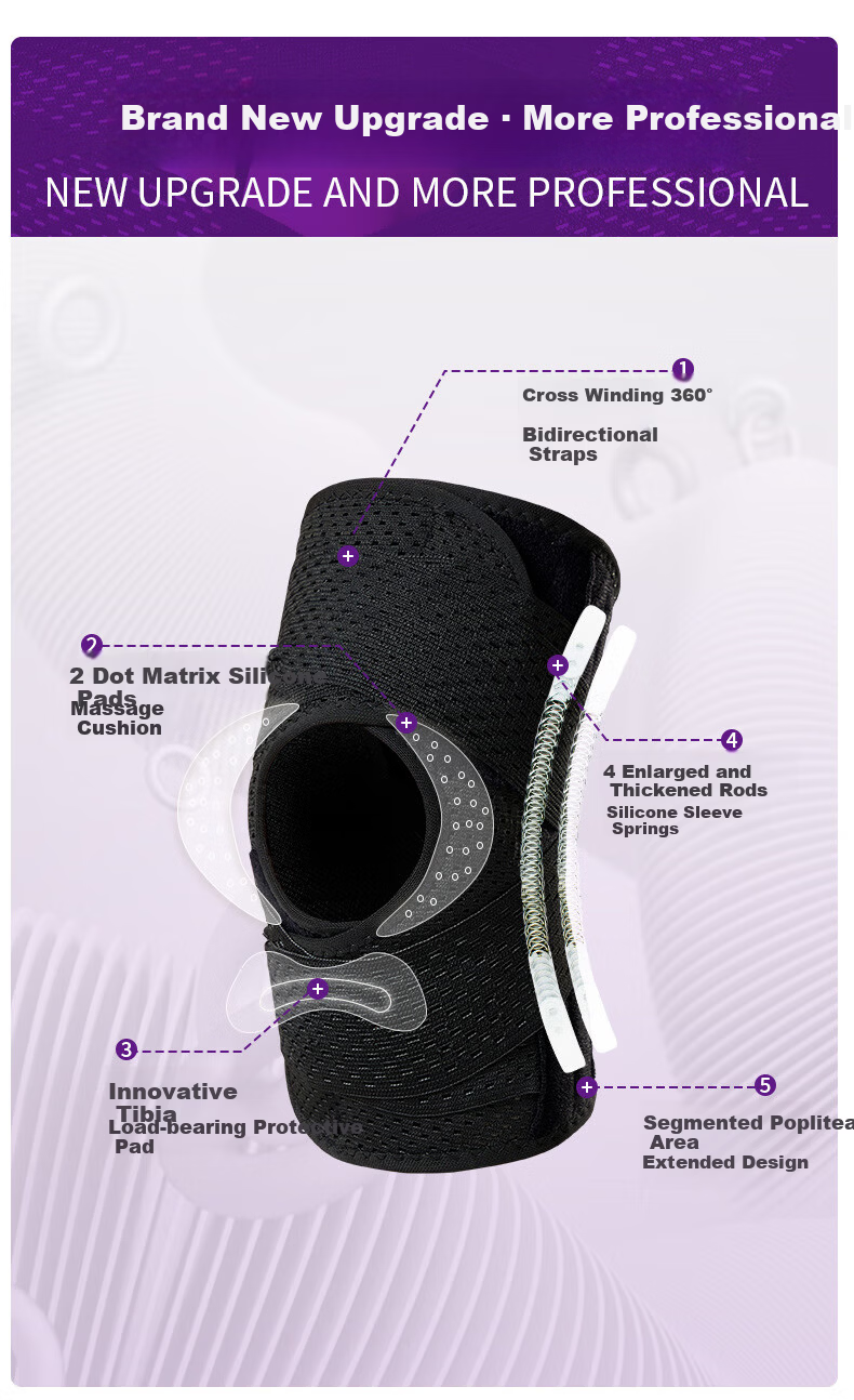 Langsha Knee Brace for Meniscus Injury Sports Knee Support Protective Running Knee Joint Brace Synovitis Special Badminton Summer 3