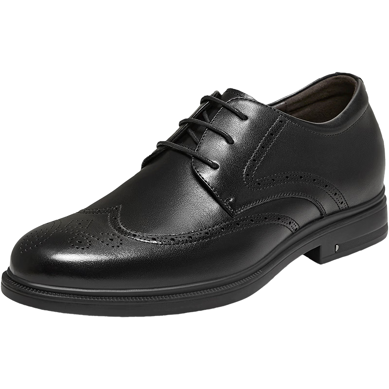 Bata 26 Spring Commuter Business Leather Brogue Men's Dress Shoes Wedding Shoes Black 43