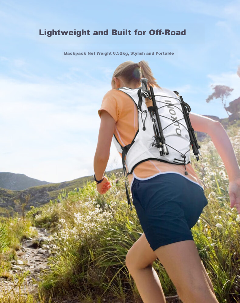 INOXTO Eagle 12L Outdoor Backpack - Multifunctional Casual Hiking Travel Cycling Off-Road Double Shoulder Bag 576 White 6